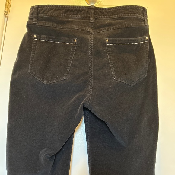 Black Corduroy Pants with Embellished Pockets - Picture 3 of 5